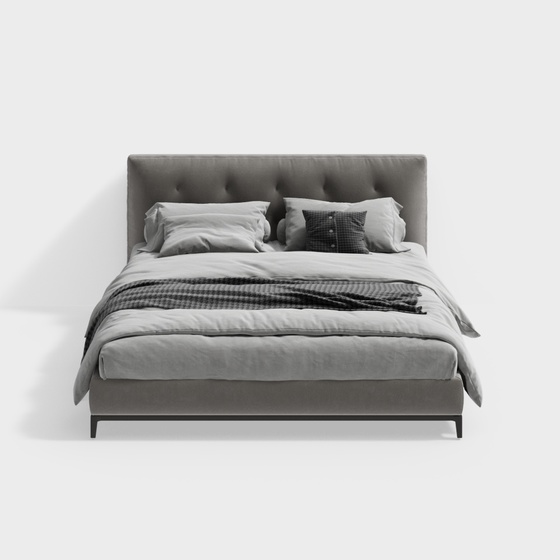 Contemporary Twin Beds,Twin Beds,gray
