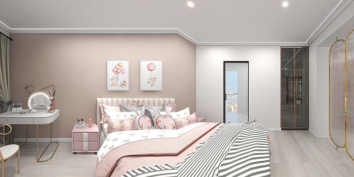 室内设计向往-森林湖14-2-101效果图-装修设计方案