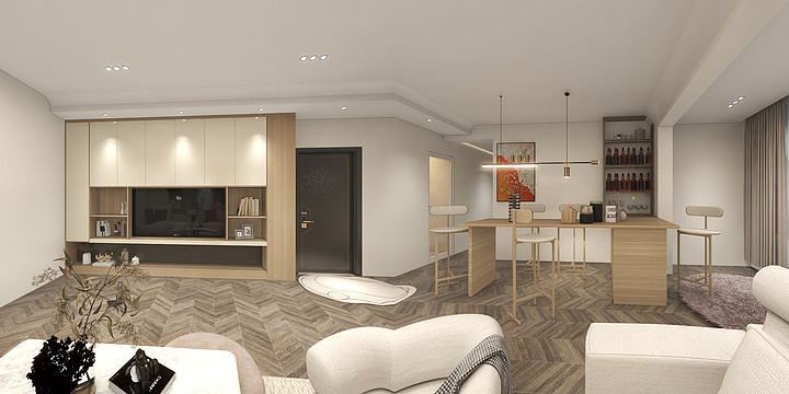 倔强的大王-红星国际21-1-1001李老师效果图-副本-装修设计方案