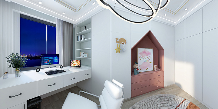 全效制作-德信海德公园83.00㎡A2’3室2厅1卫1厨-装修设计方案