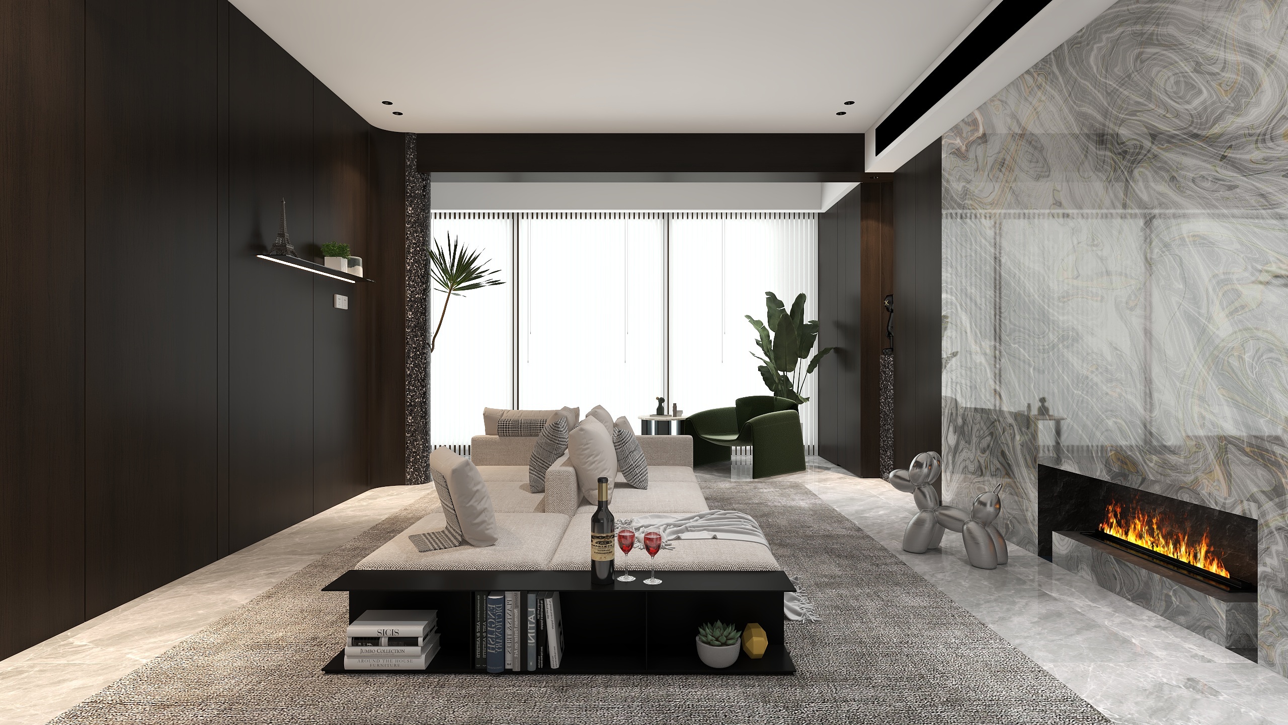 SAWA設計-槐光居一客厅空间-装修设计方案