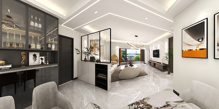 效果制作丶-彰泰城B6#2单元602-装修设计方案