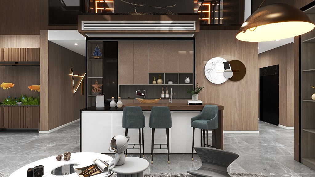 发典装饰设计师孙麟铃-翡翠城负二楼平面-装修设计方案