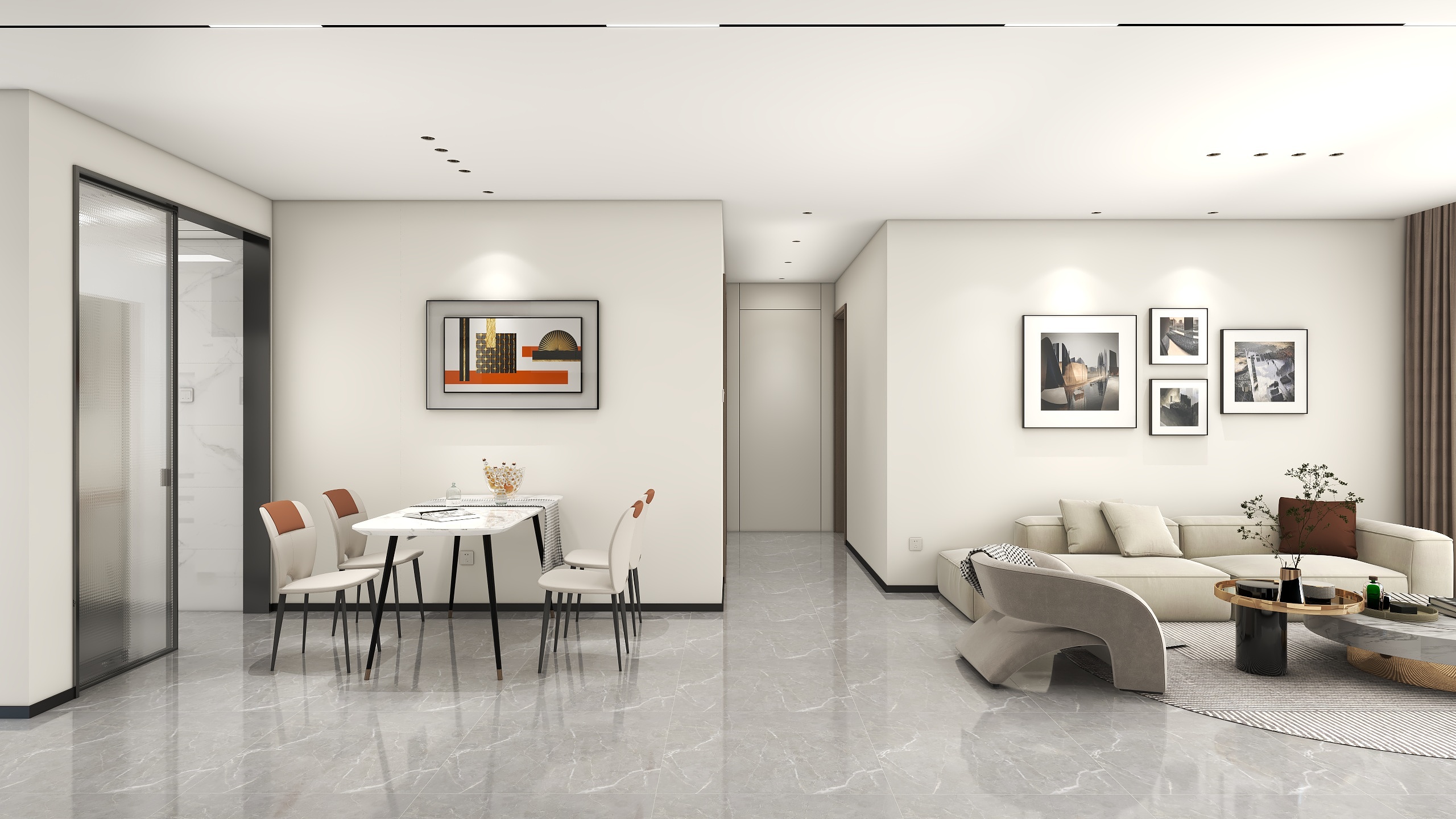 全案設計丨Albert-世纪海岸 4居室 139平 现代简约装修效果图