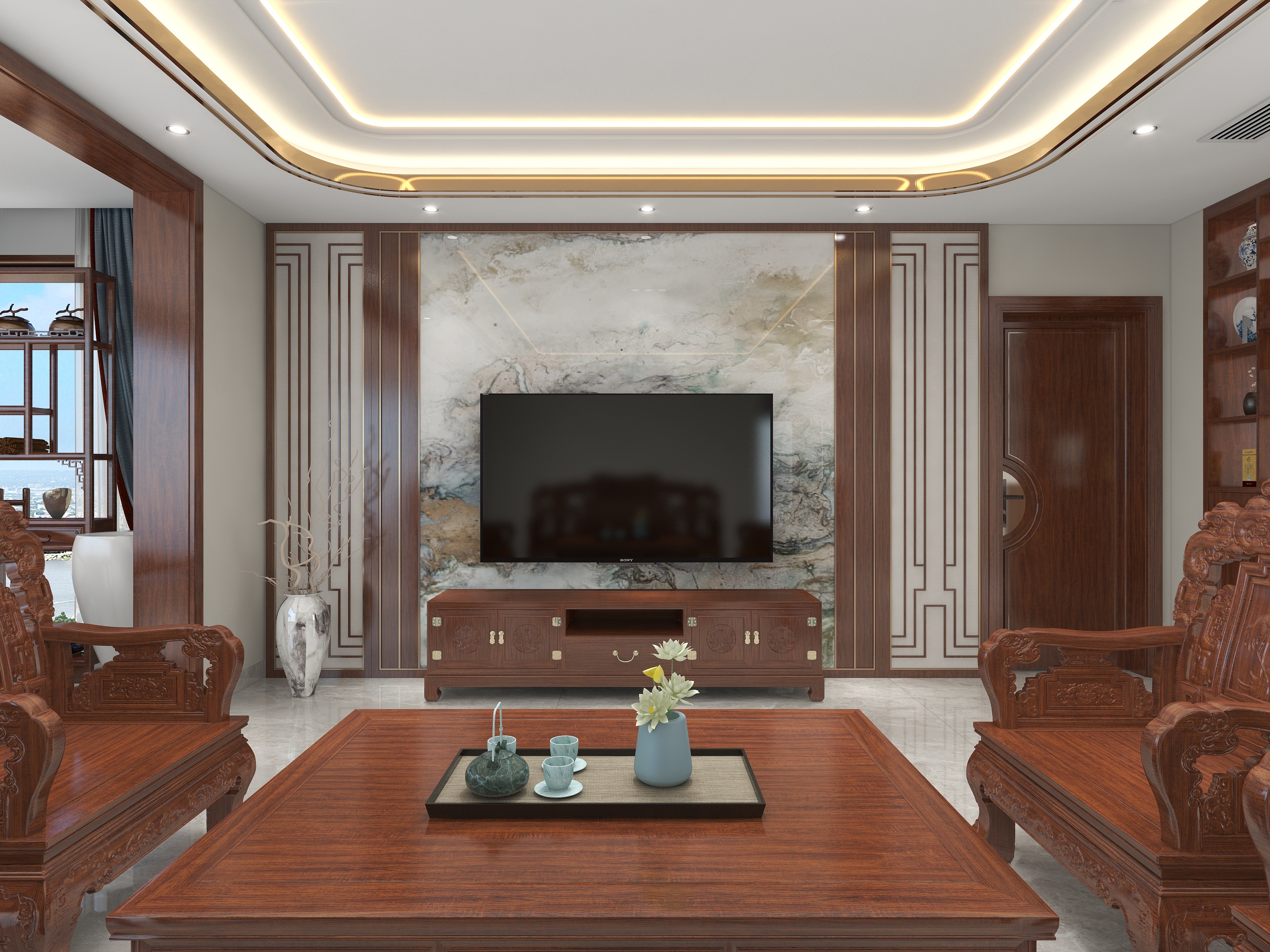 韦永光-168平新中式大平层设计装修效果图