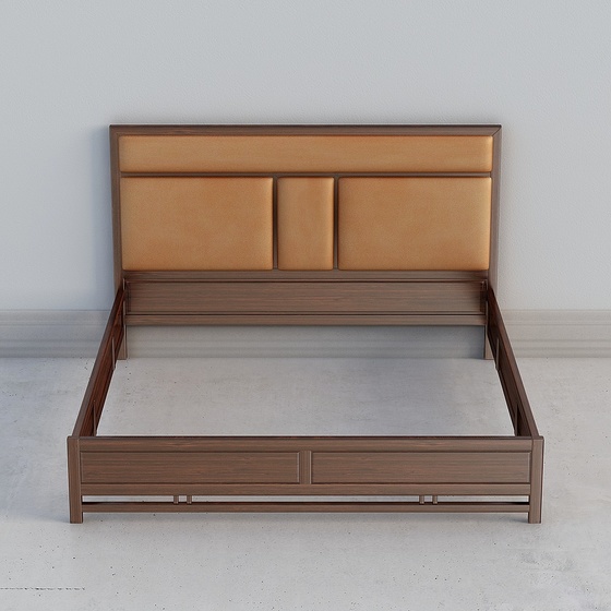 American Modern Transitional Bed Frame,Wood color,1.8 m,King 1.9m