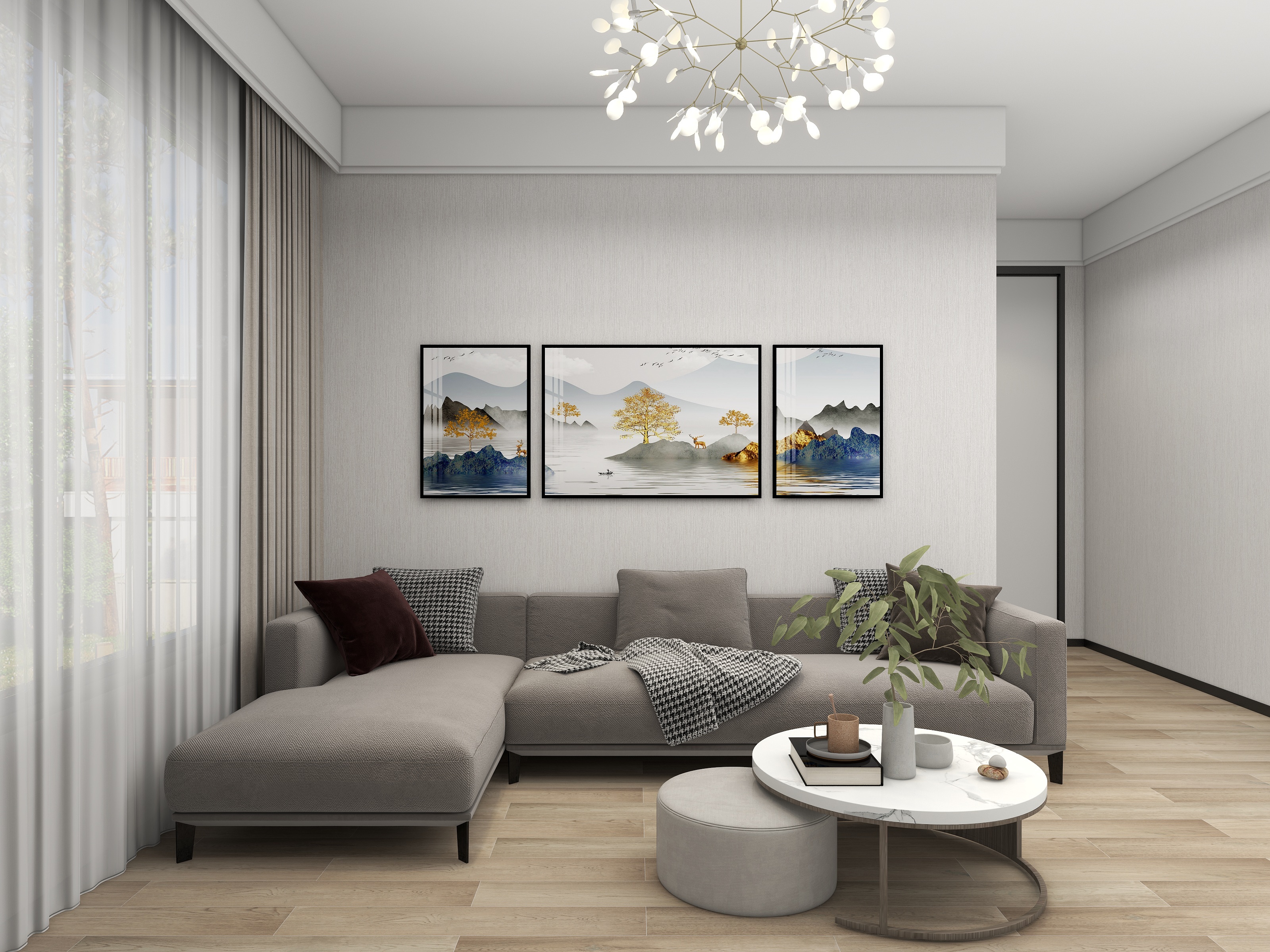 吴爽-现代简约风格设计装修效果图