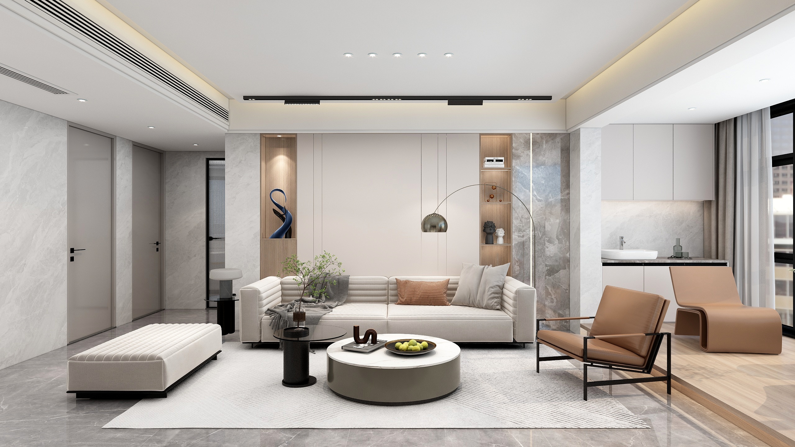 Conception-现代简约123㎡3室-装修设计方案