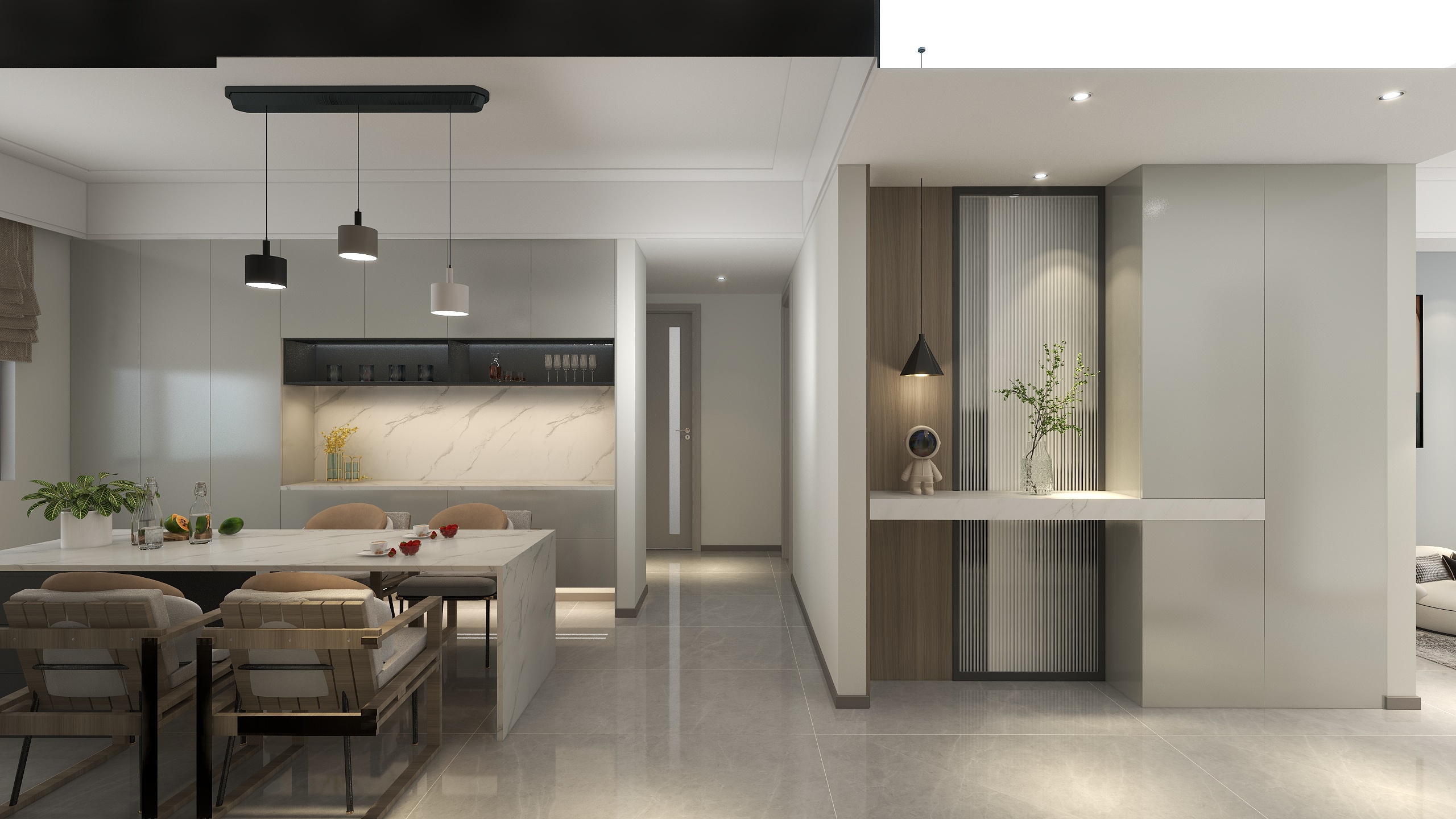 品宅装饰崔栓栓-黑白灰-户型不变-装修设计方案