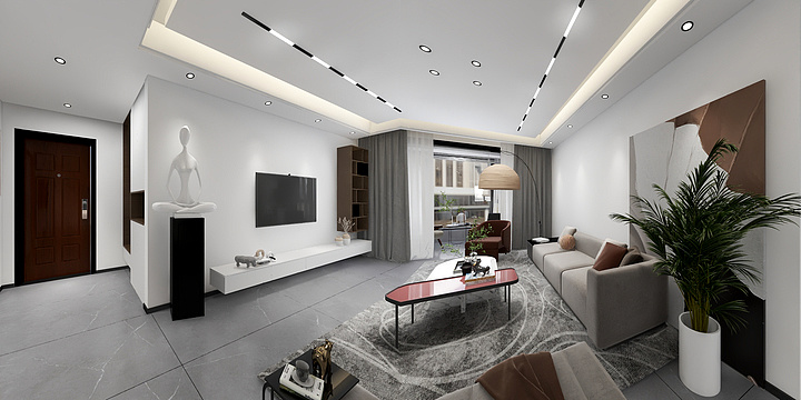 全案设计师杨涛-127平米现代简约-装修设计方案