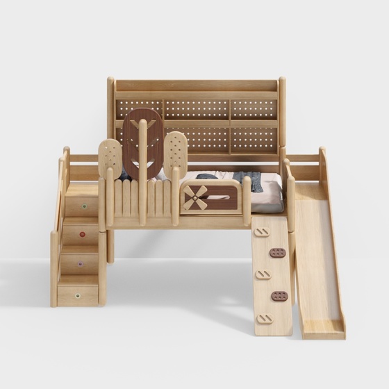 Scandinavian Kid's Beds,wood color