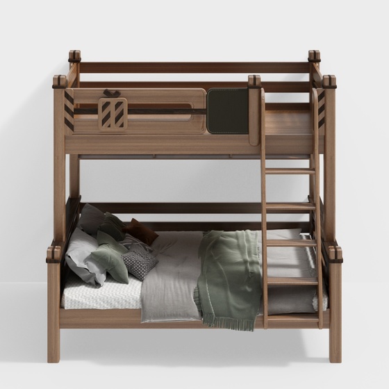 Scandinavian Bunk Beds,brown