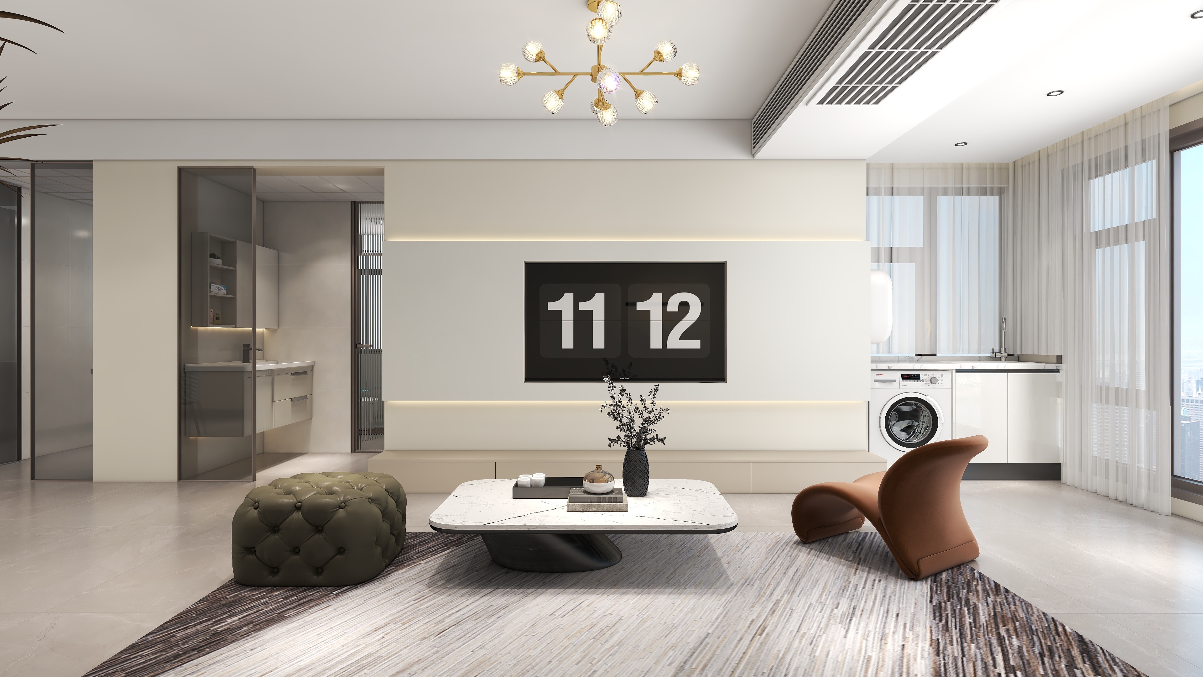 铭舒全案VS吉而高定-刘西峰-海亮御府137㎡3室装修效果图