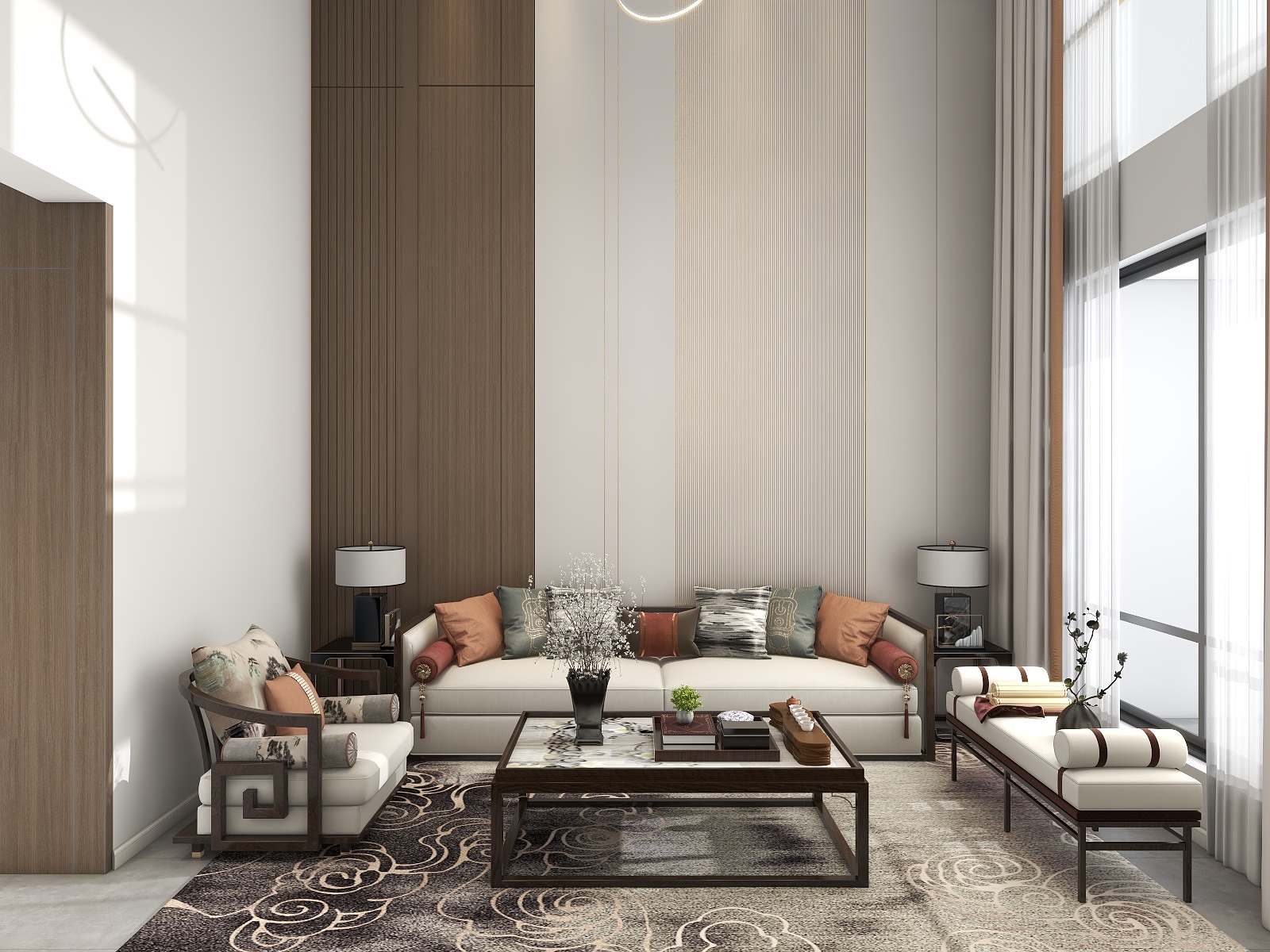 一品设计YP-新中式别墅-装修设计方案