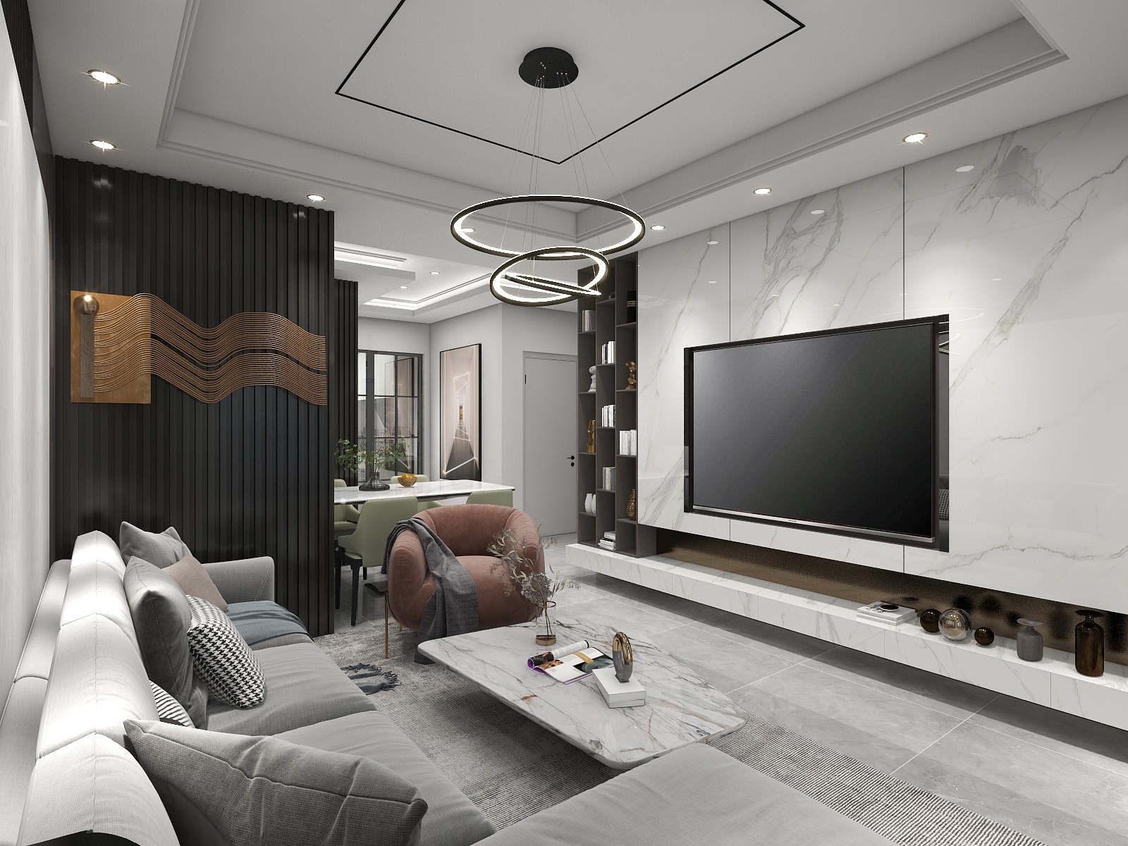 元首的金坷垃-闫家瞳85m²混搭现代装修效果图