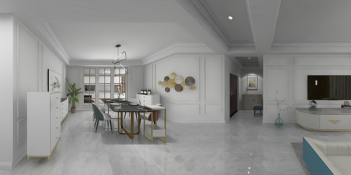 美间用户0n72Pcdl-模板副本- 196平美式轻奢全屋-装修设计方案