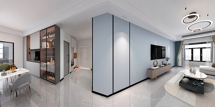 水下城堡-盛泽龙跃樾府户型三套130.dw-装修设计方案