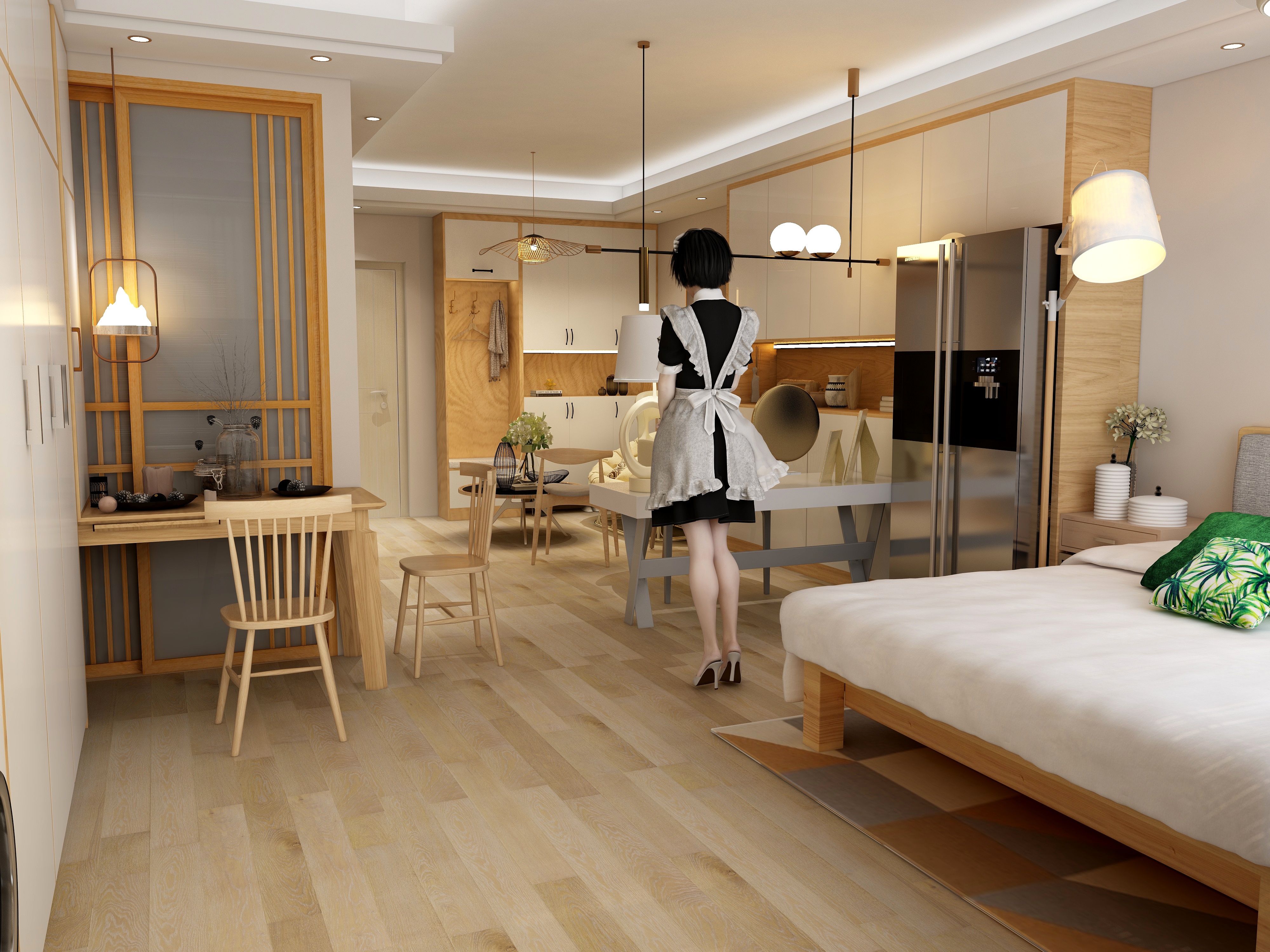 王设计师王工-星宇v立方原木风设计装修效果图