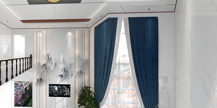 湘乡灰鸽吊顶-金数客厅-副本-装修设计方案