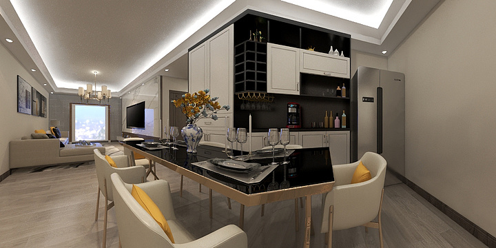 兰先生LWT-腾龙钻石广场 90平 轻奢风-装修设计方案