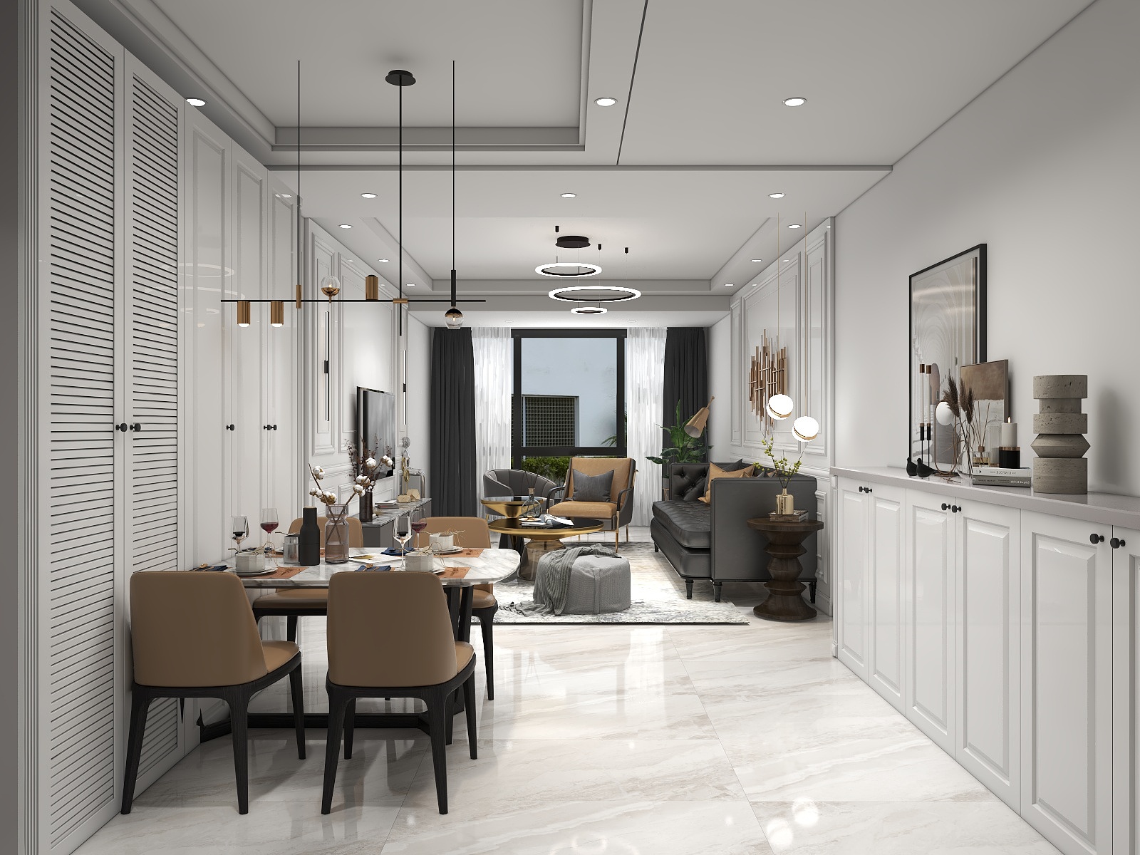 李林-法式两居装修效果图