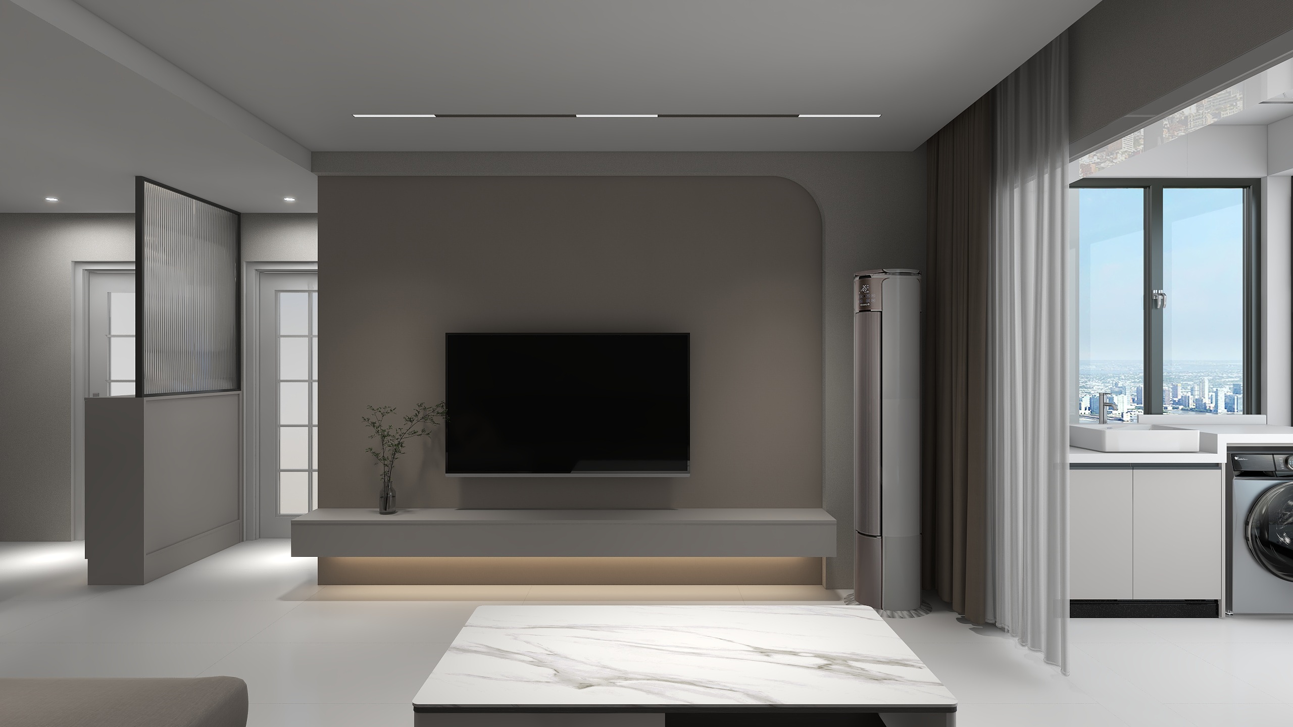 张付生-中央御景现代风格两居室-装修设计方案