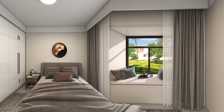 乐福设计-杨家林-东南卧室-装修设计方案