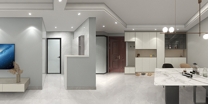 YJN凌-现代客餐厅Z-装修设计方案