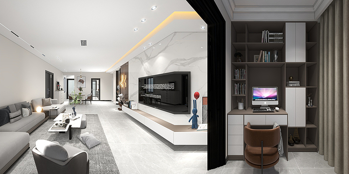 桂花苑现代风格-设计师徐存希15761610230-装修设计方案