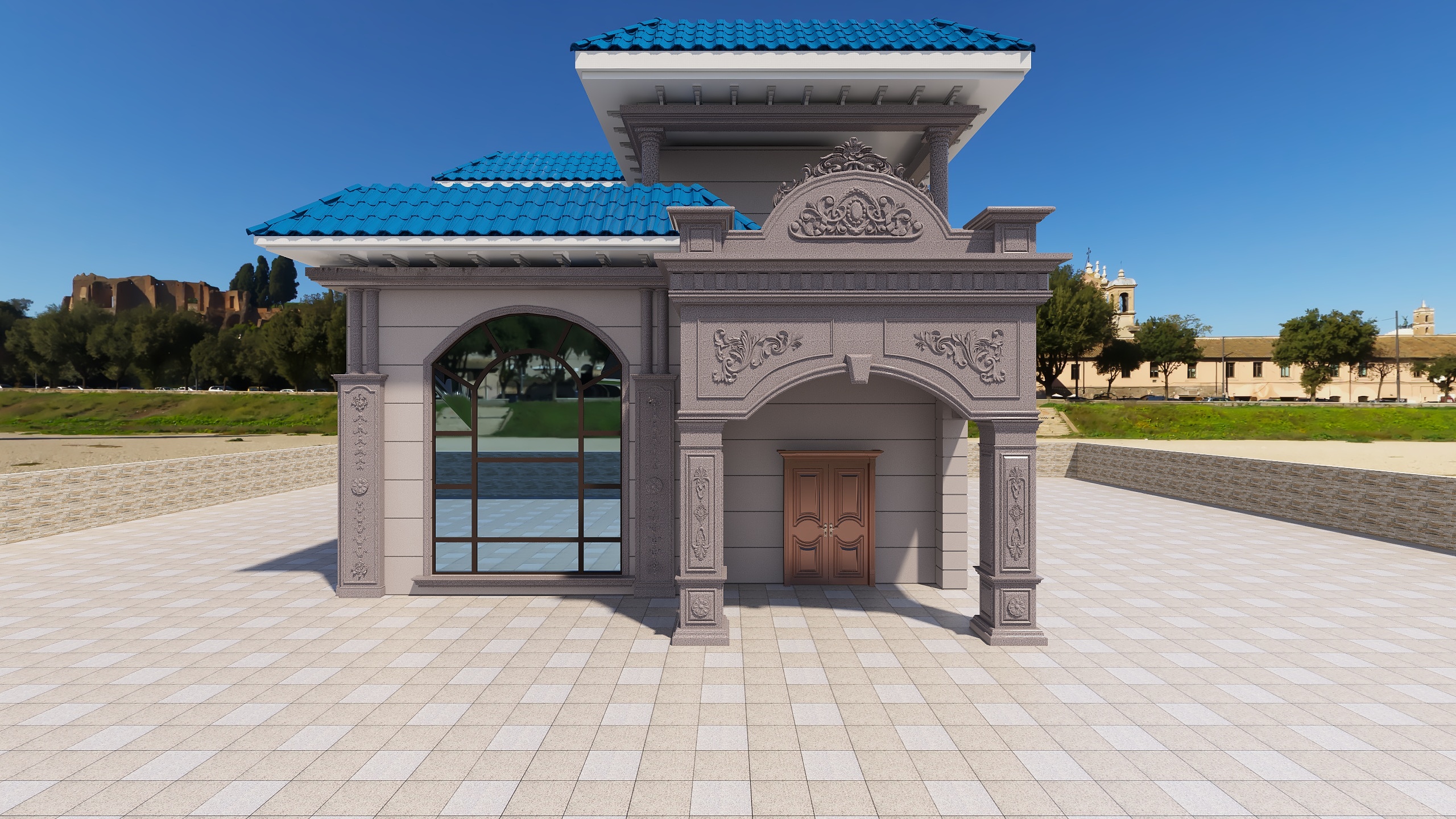 JZDesiger-佛山南海丽湖花园别墅外观-装修设计方案