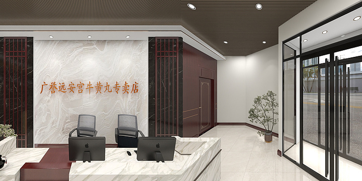 丸苓ID-安宫牛黄丸专卖店-装修设计方案