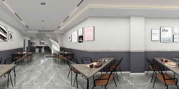 室内空间设计师王淼-江山国际茶餐厅-装修设计方案