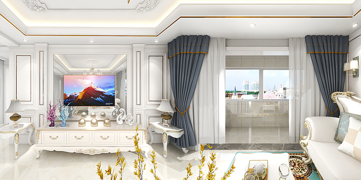 Ben..-701  简欧-带书房-装修设计方案