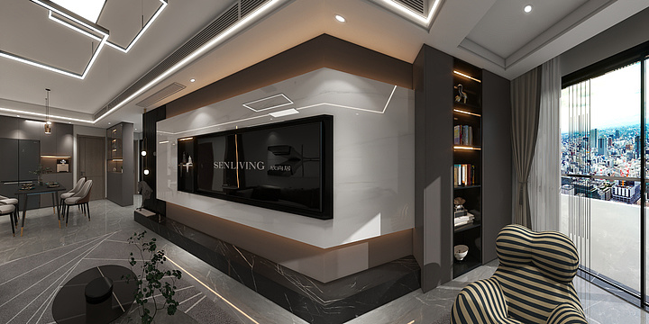 云州全案设计-棠城壹号院24-3-1-1效果图-装修设计方案