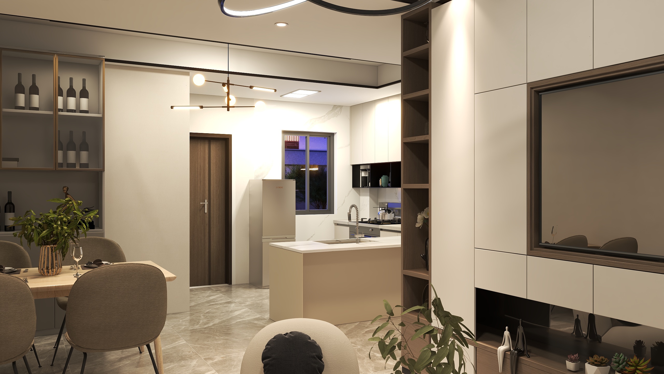 明月多情应笑我-德信海德公园83.00㎡A2’3室2厅1卫1厨-装修设计方案