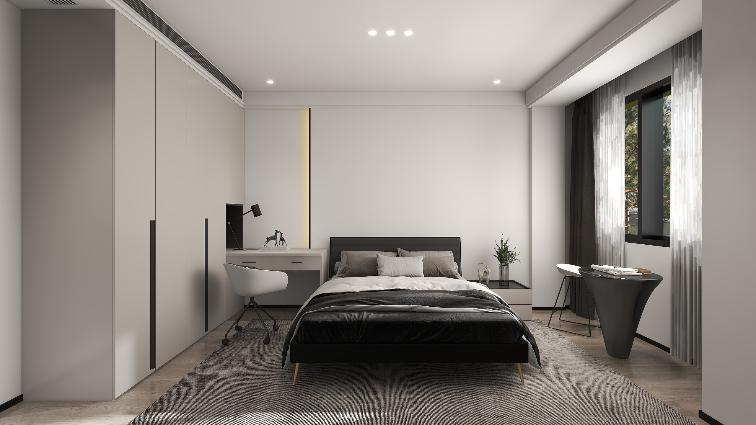 Jeremy杜弗-中梁首府四室效果图-装修设计方案