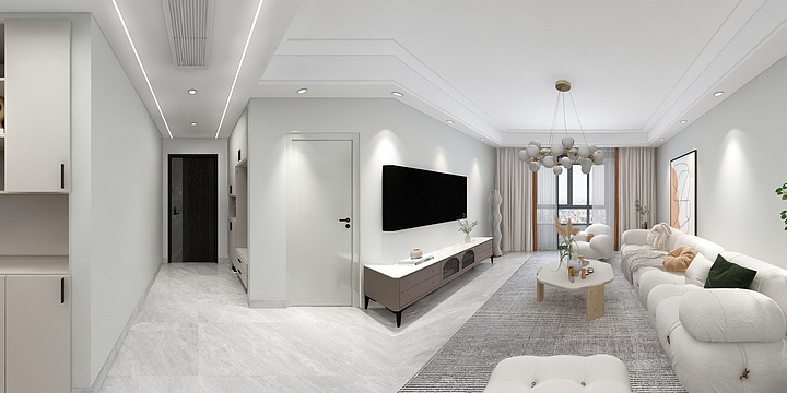 徐瑞杰-兰亭都荟128平米-装修设计方案