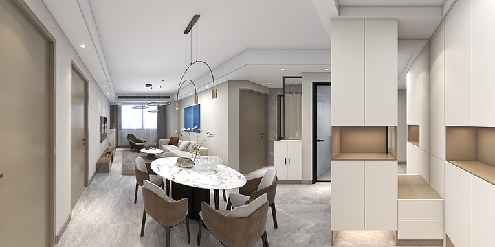 设计师祝军-万达公寓96平-装修设计方案