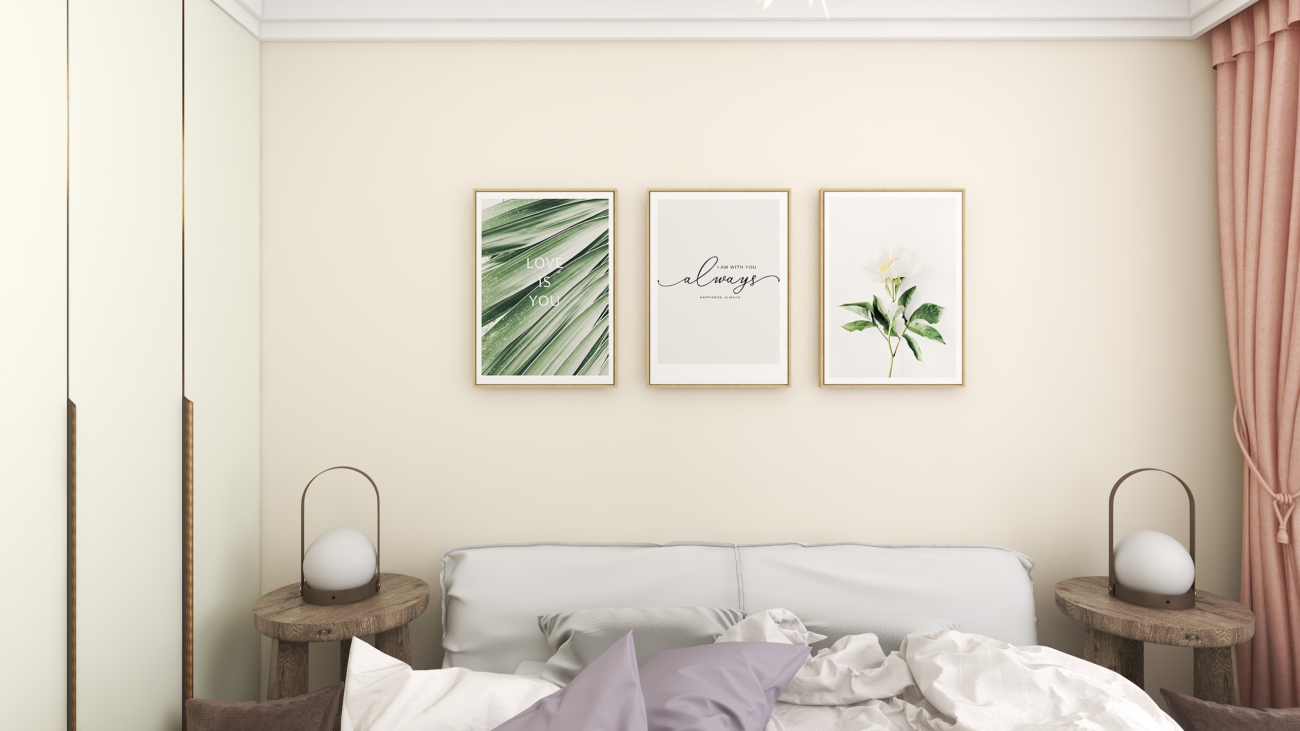 Desgin|M-德信海德公园83.00㎡A2’3室2厅1卫1厨装修效果图