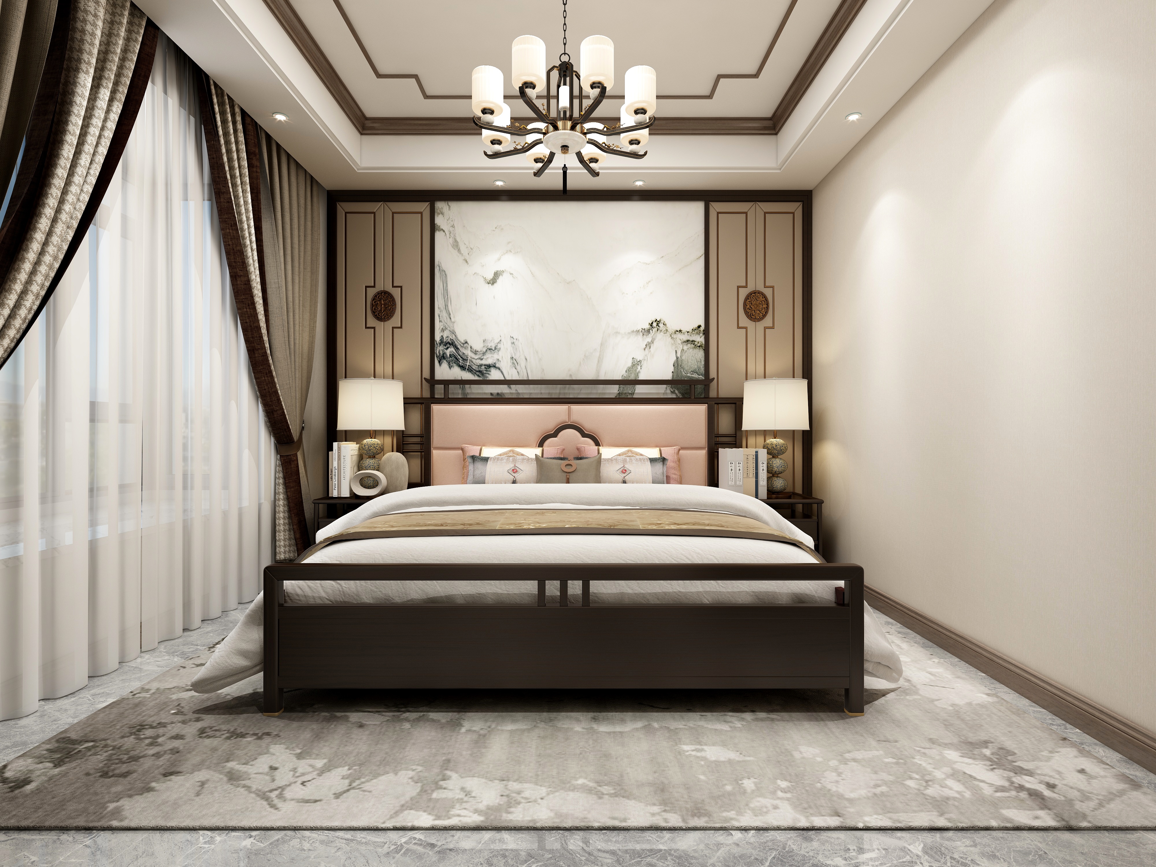 阳城索弗伦-《银河湾》136平现代新中|三居室-副本-装修设计方案