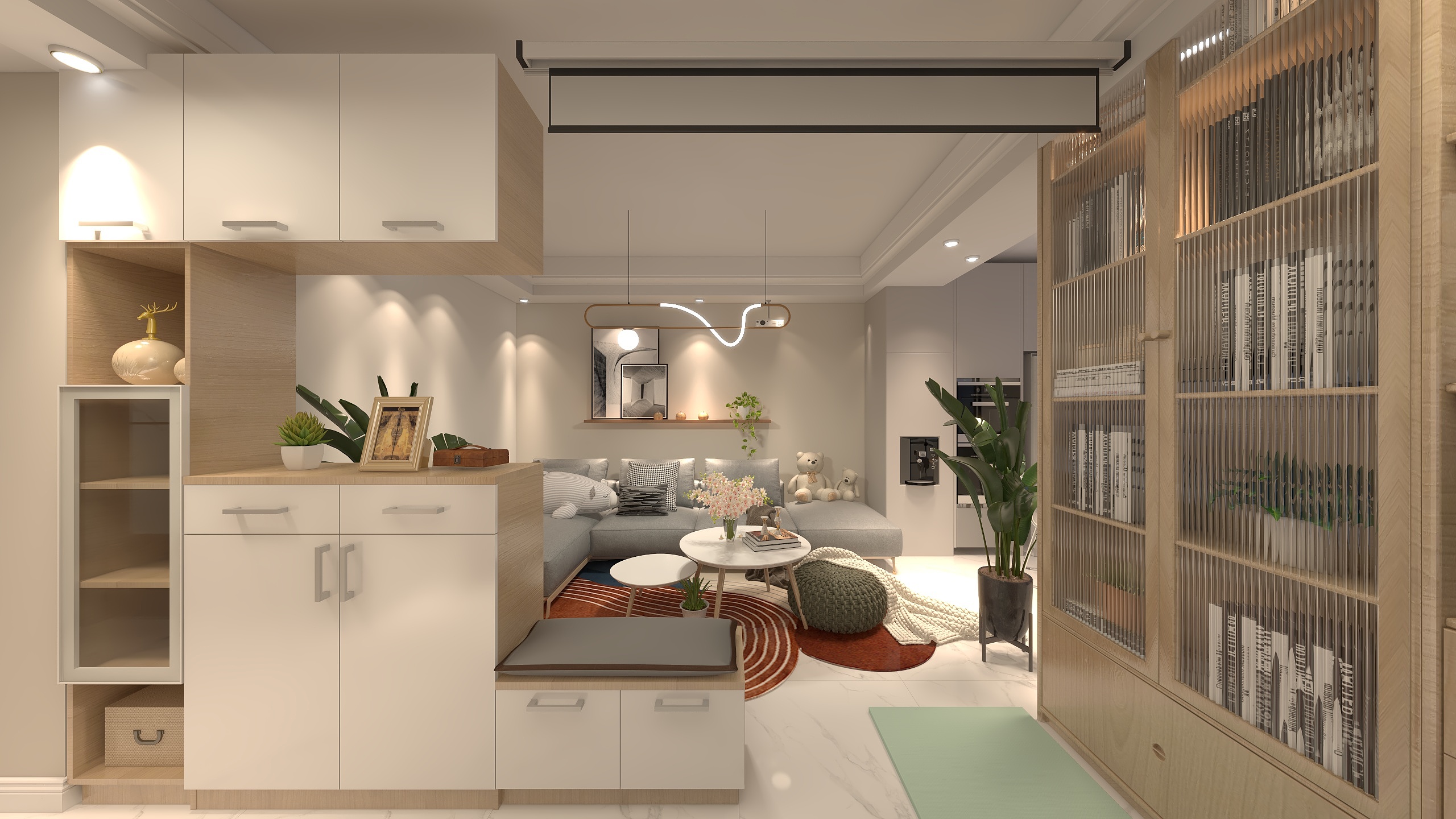 乔呀-永兴小区(状元西街)现代简约87㎡2室-装修设计方案