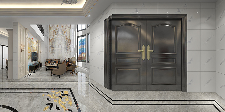 格莱斯瓷砖空间设计-东冲垄别墅-欧式-90*180-装修设计方案