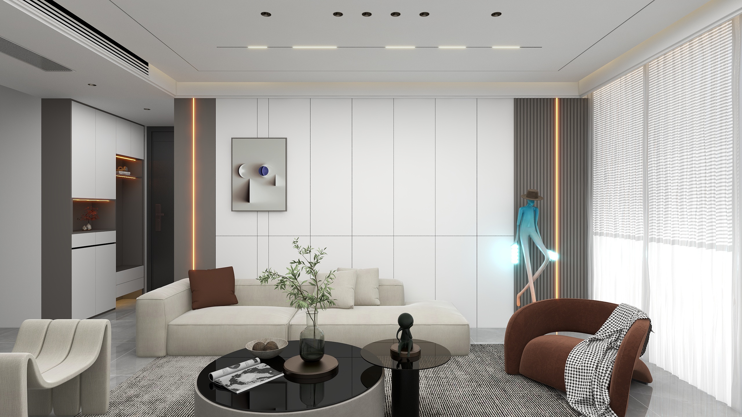 零度空间工作室-现代客厅-装修设计方案