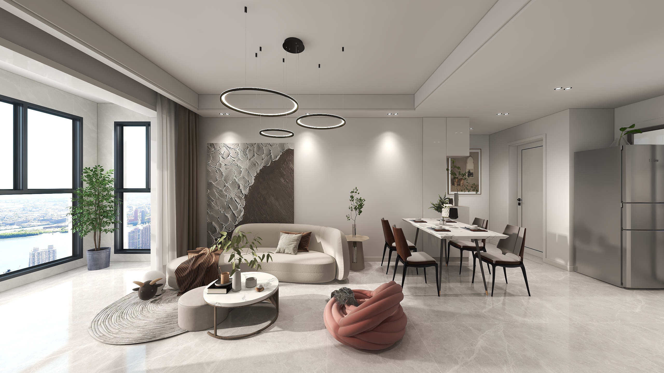 刘志丰-雀梅花园 100平装修效果图