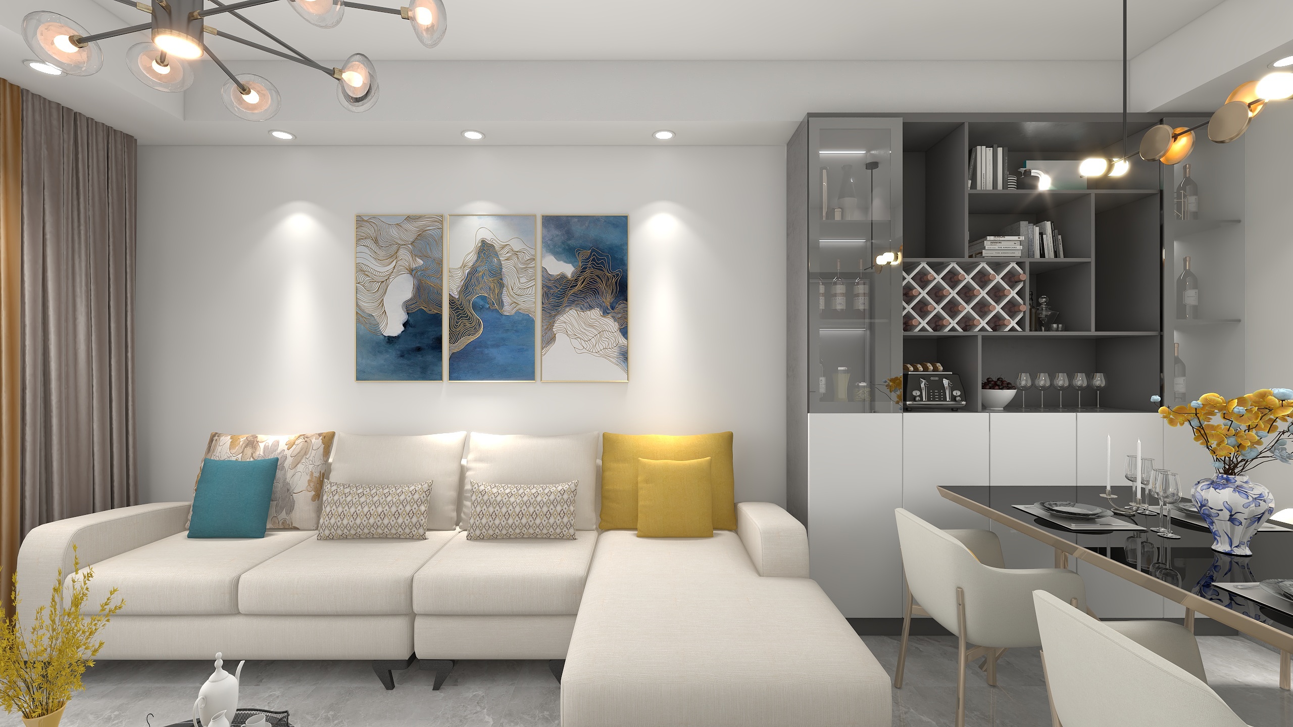 设计师林威-现代简约风恒德玺悦1栋装修效果图