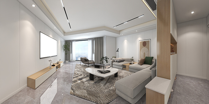 华美立家马可波罗-巴萨名门南区17栋1901（背景墙）-装修设计方案