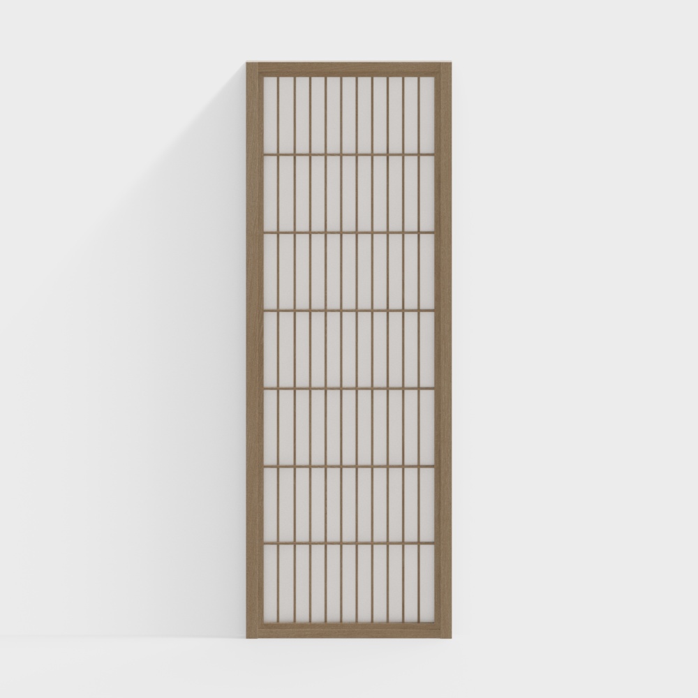 Japanese style partition 3D model, Japanese style partition free 