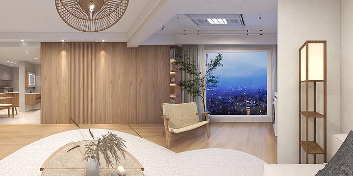 木子卬-华夏如院1#401效果图-装修设计方案