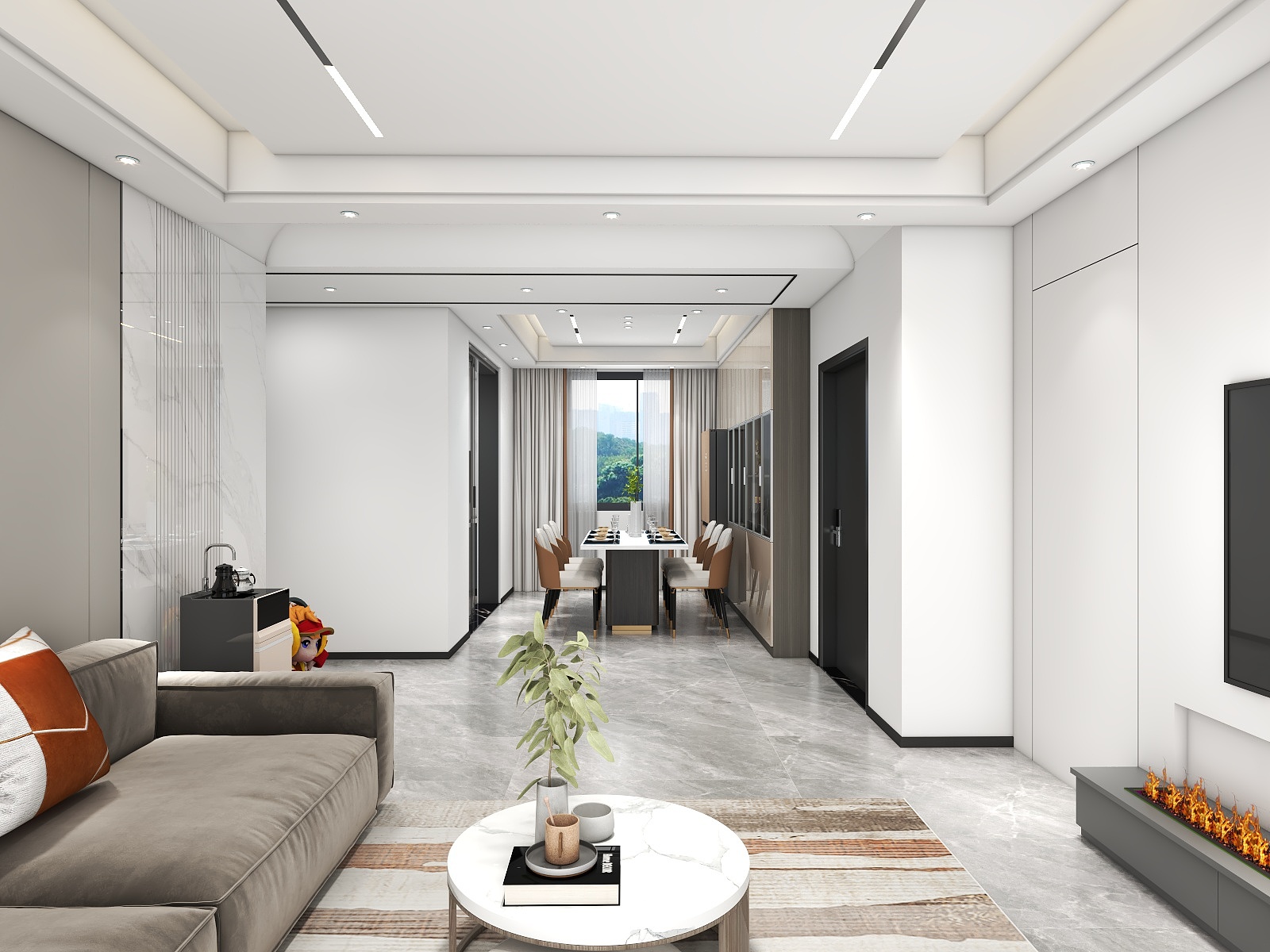 500一套_韩昊霖-现代风格-绿城小区装修效果图