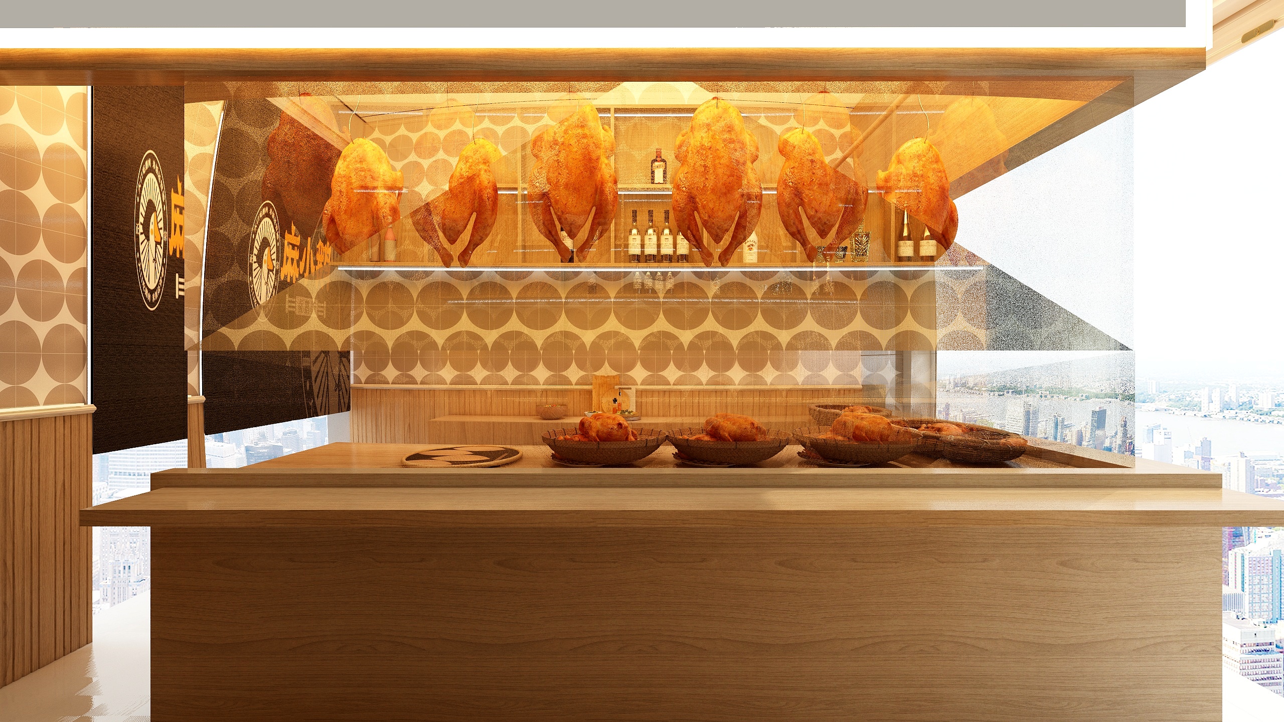 雨汐空间设计工作室-广州 -烤鸭店-装修设计方案
